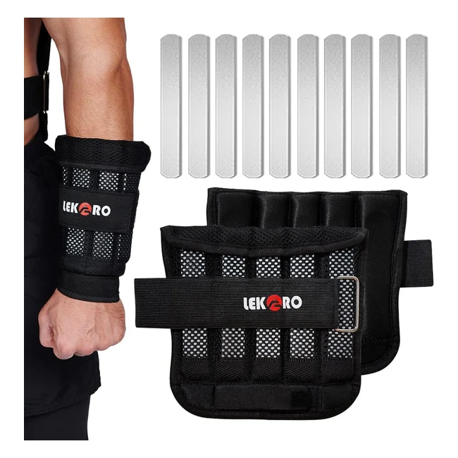 Adjustable Wrist Arm Weights for Fitness - Snug Fit Easy to Use - 1 Pair