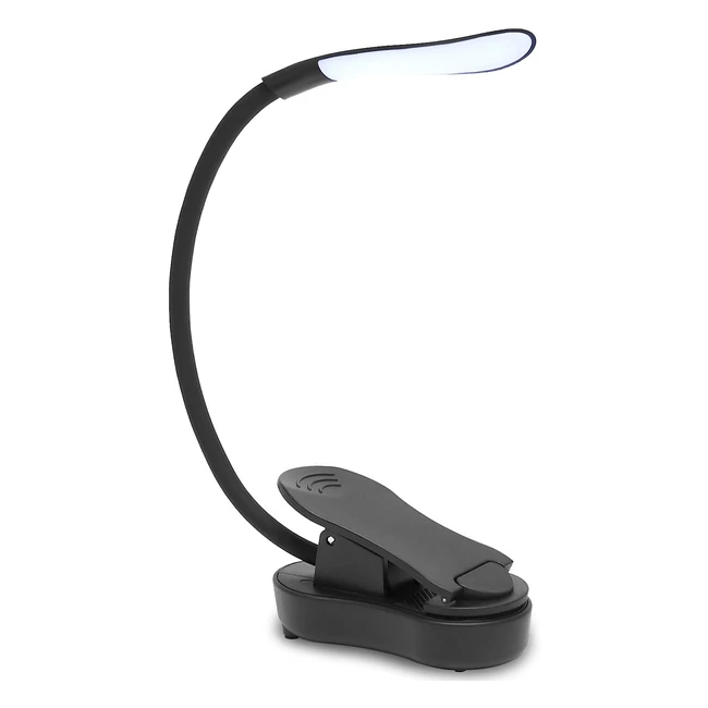 Lampada da Lettura Anmossi - USB Ricaricabile - 7 LED - 3 Modalità - Touch Dimming - Ideale per Studio, Letto, Viaggi - #LampadaDaLettura #LampadaClip #LampadaUSB