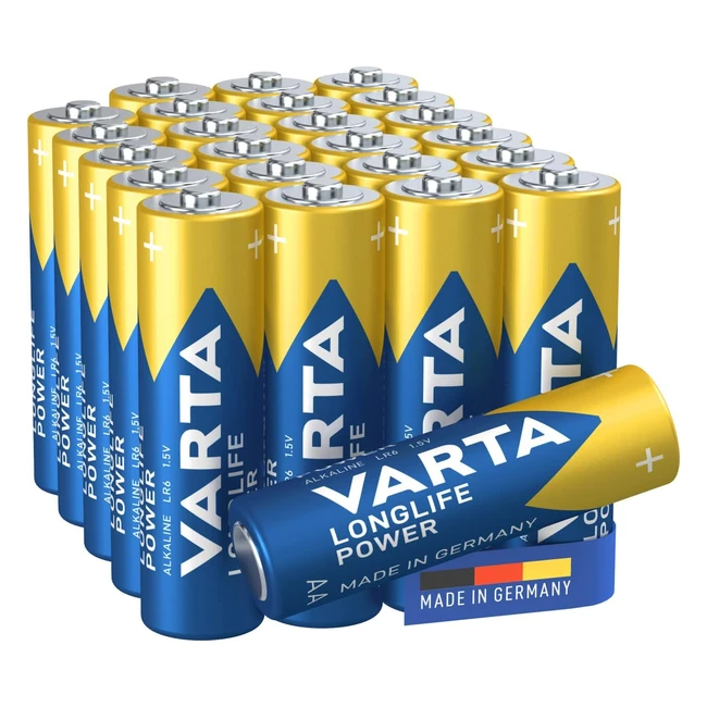 Varta Longlife Power Batterie Alcalina 24 Pezzi Blu - Alta Affidabilità