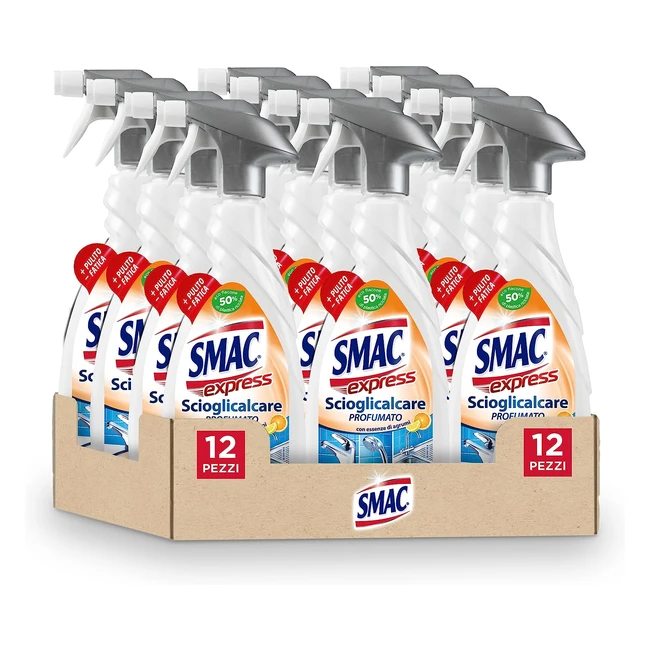 Smac Express Scioglicalcare Spray Detergente Anticalcare 650ml x 12 - Rimuove il