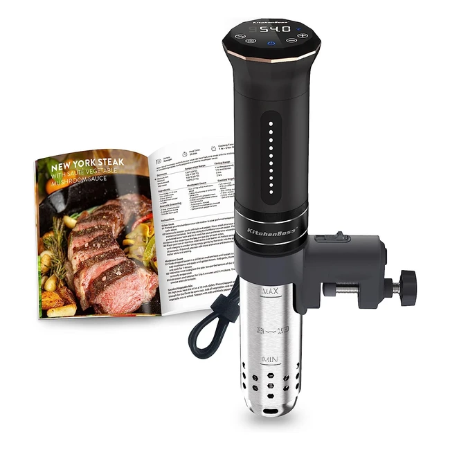 Cucina Sous Vide KitchenBoss - Roner Professionale Nero - Timer Touch Screen