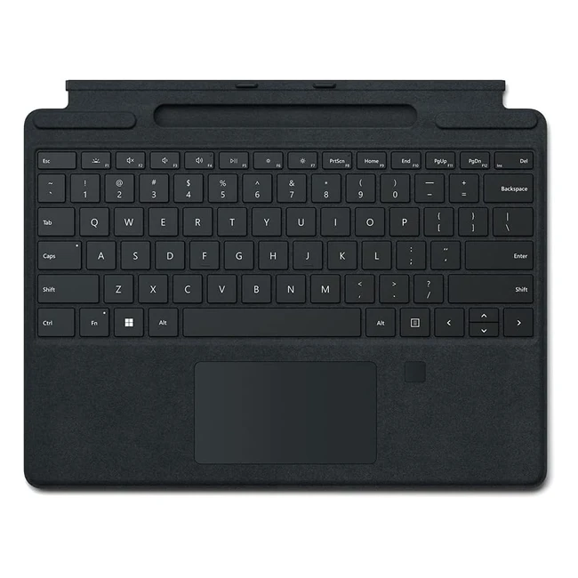 Microsoft Surface Pro 9 8 or X Signature Type Cover | Fingerprint Reader | Black