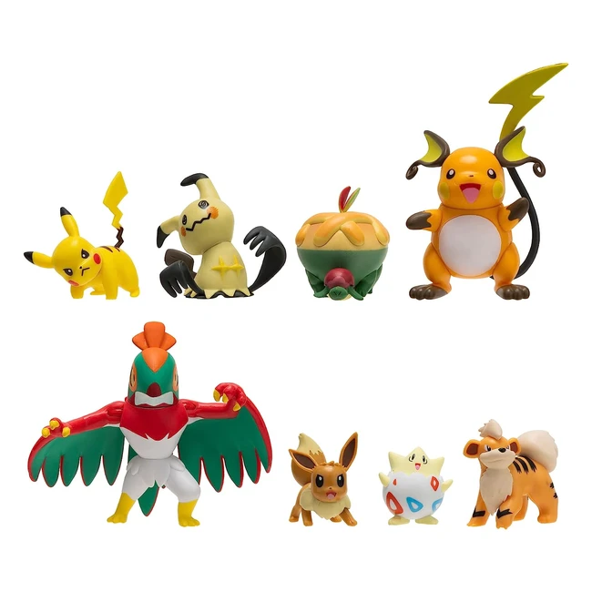 Pokemon Multipack 8 Pack - Pikachu, Eevee, Appletun, Growlithe, Mimikyu, Togepi, Raichu, Hawlucha