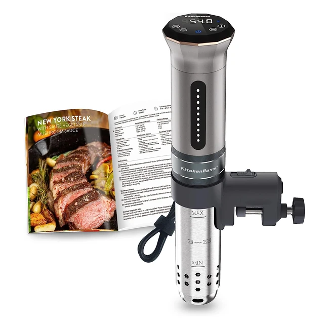 Cucina Sous Vide KitchenBoss - Roner Professionale IPX7 Impermeabile - Timer Tou