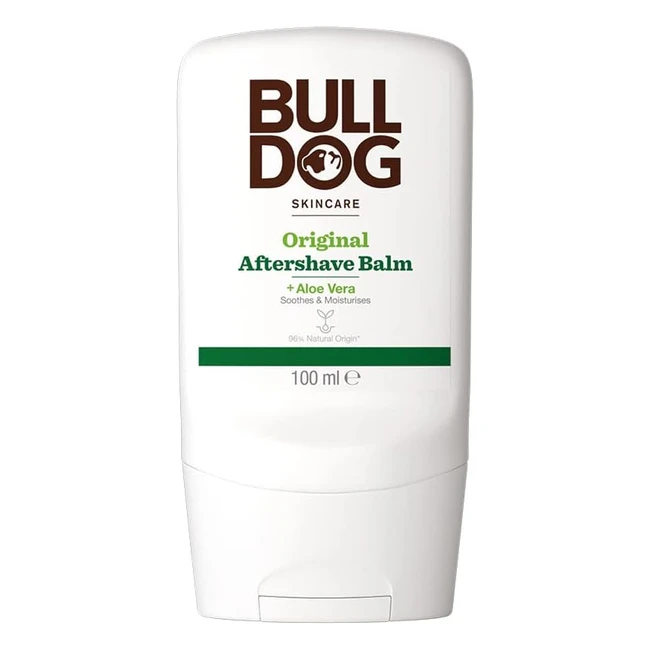 Bulldog Shave for Men Original After Shave Balm 100ml - Soothes, Moisturizes, Vegan