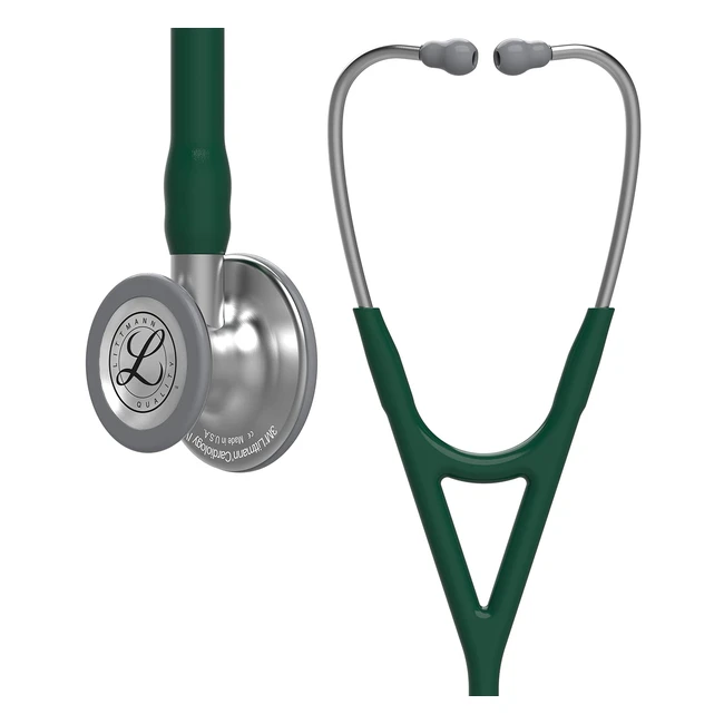 Stetoscopio Diagnostico 3M Littmann Cardiology IV - Alta Qualità Suoni - Tubo Auricolare Verde - 69 cm