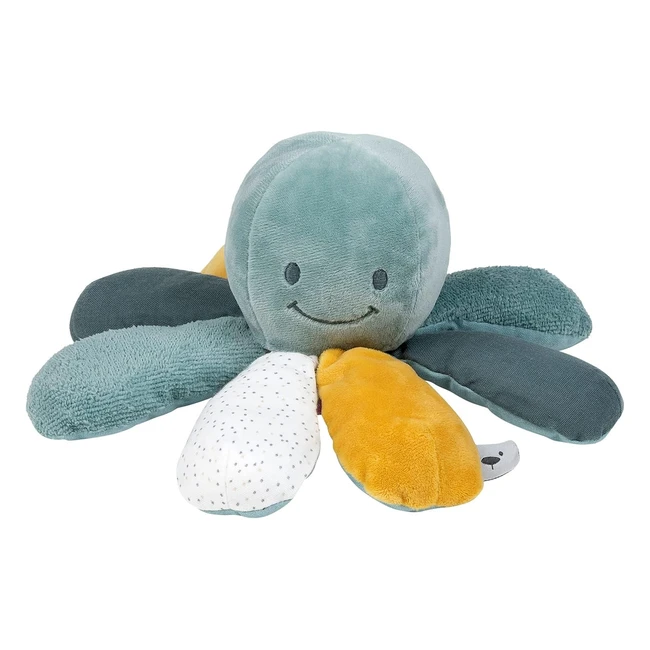 Nattou Lapidou Activity Octopus Toy - Soft Plush for Newborns - 8 Fun Activities - Machine Washable