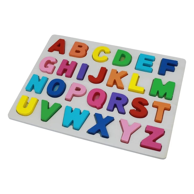 Puzzle en bois ABC Alphabet - Jouet éducatif pour enfants - Apprendre les 26 alphabets