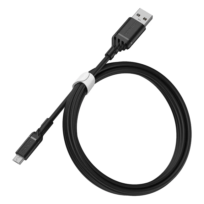 Otterbox Reinforced USB-A to Micro USB Cable 1m - Ultra Rugged & Bend/Flex Tested - Black