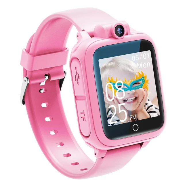 Qhot Kids Smart Watch - 90° Rotating Camera, 14 Games - Ages 3-12