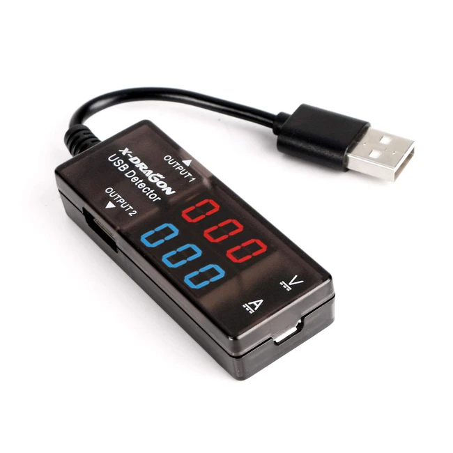 Testeur multimètre xdragon dual digital pour chargeurs et câbles USB - Mesure de courant et tension - 7 modes de moniteur - Précision