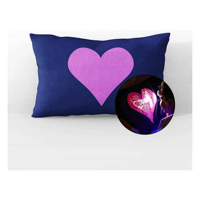 Glow Sketch Interactive Glow Pillow Case Heart - Fun & Magical Design