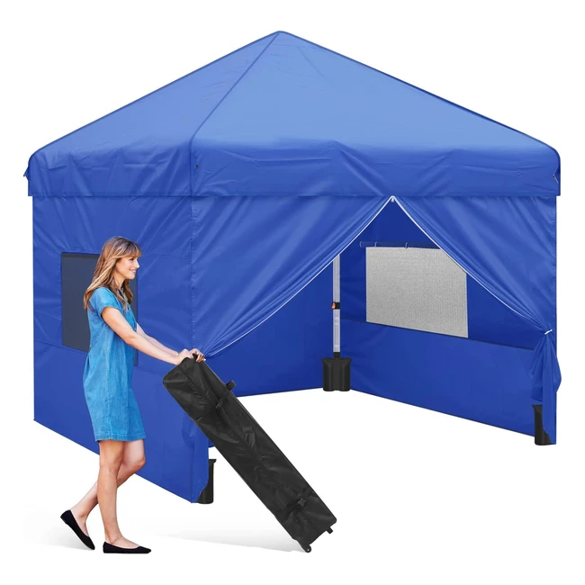 3mx3m Pop Up Gazebo with Mesh Windows and Roller Bag - Sturdy and Waterproof - Easy Setup