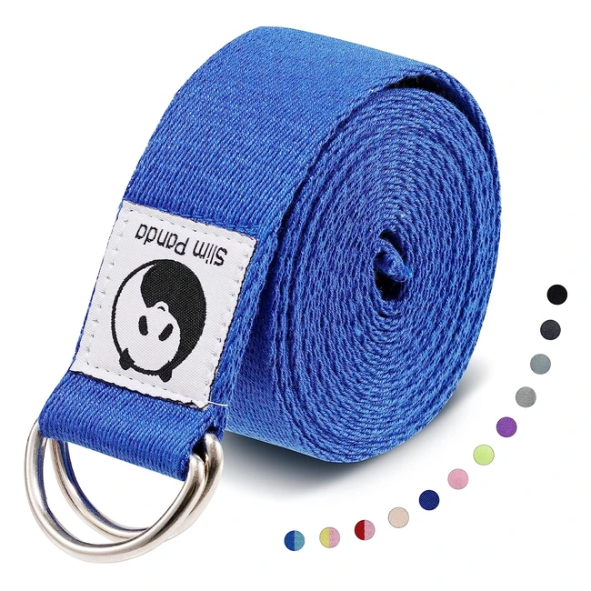 Cintura Yoga Slim Panda in Cotone - Stretching e Fitness - Fibbia Scorrevole - Diversi Colori