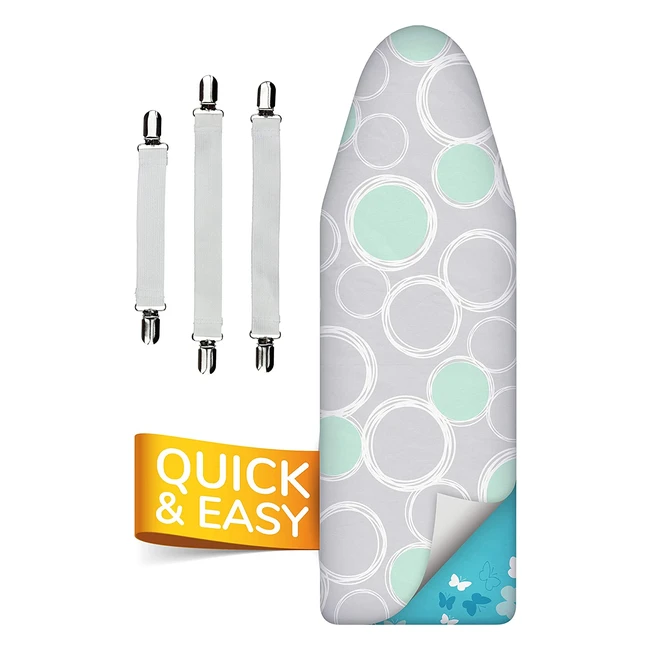 Super Soft 5 Layer Turbo Ironing Board Covers - 50 Faster with High Speed Steam