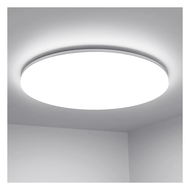 LEPRO Bathroom Lights Ceiling 24W 2500lm | Waterproof | Daylight White 5000K | Large Flush Ceiling Light