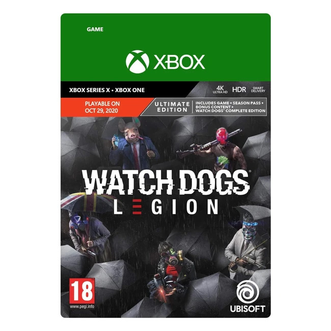 Watch Dogs Legion Ultimate Xbox Download Code - Complete Edition with Season Pass and Ultimate Pack