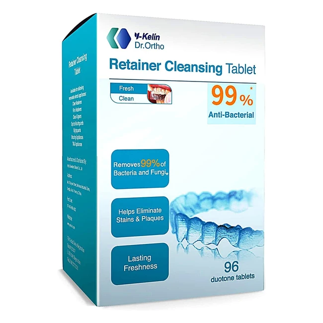 Ykelin Compressa Pulizia Fermo Ortodontico Retainer Cleaning Tablets 96 Compress