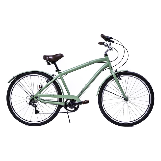 Huffy Sienna Hybrid Bike 275 Town Commuter Retro Style Green - Comfortable  Eff