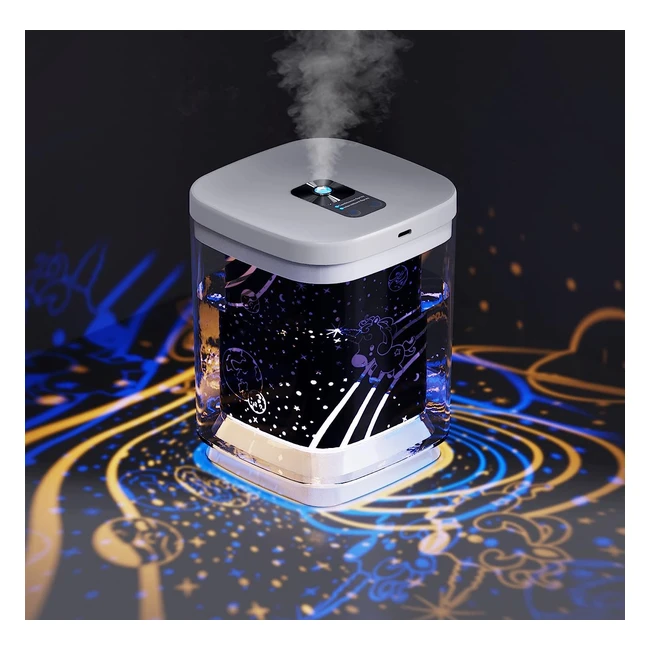 Humidificador Ultrasónico de Aire Beioue 1000ml - Función de Luz Nocturna y 2 Modos de Niebla - Blanco
