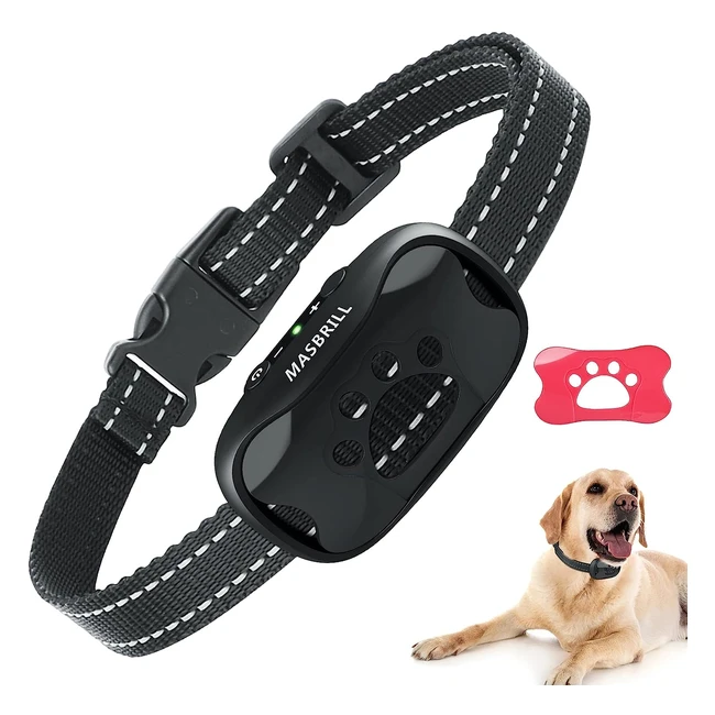 Collar Antiladridos para Perro | Recargable | 7 Sensibilidades Ajustables | Sonido y Vibración | Negro