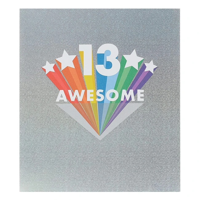 Carte d'anniversaire 13 ans pour lui/ami - Design brillant