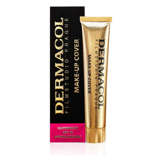Dermacol Full Coverage Foundation Liquid Makeup Matte SPF 30 Waterproof for Oily Skin Acne - Shade 209