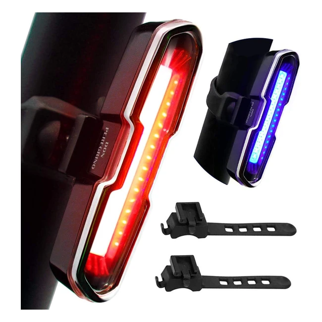 Donperegrino B2 Rear Bike Lights - 110 Lumens, USB Rechargeable, 5 Modes