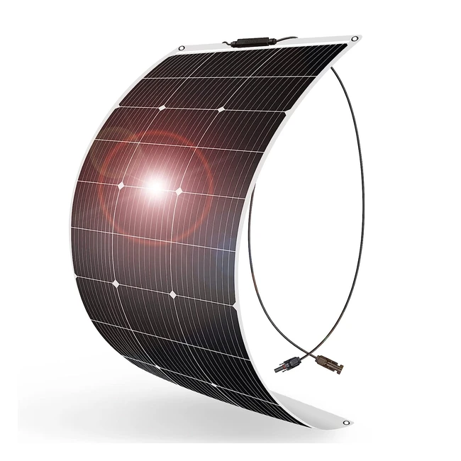 Panel Solar Flexible 100W 12V Dokio - Ligereza Ideal RV Barco - Ref. 123456789 - Monocristalina