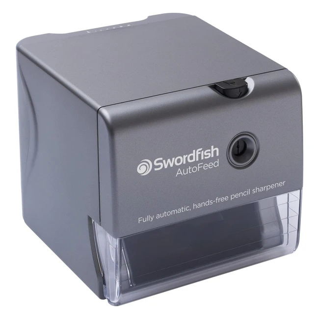 Swordfish Autofeed Electric Pencil Sharpener - Replaceable Blade - Customizable Point - 40327