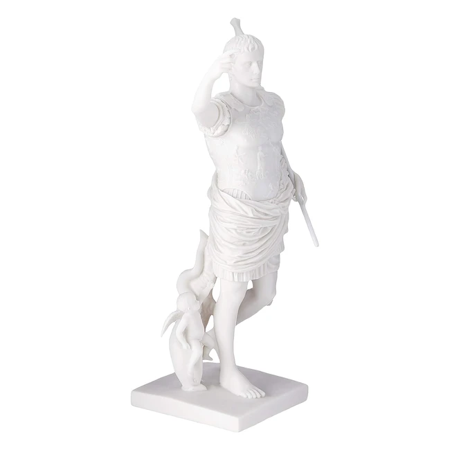 Statue de César Auguste blanc - Design Toscano - Réf. WU73509 - 125 x 14 x 29 cm