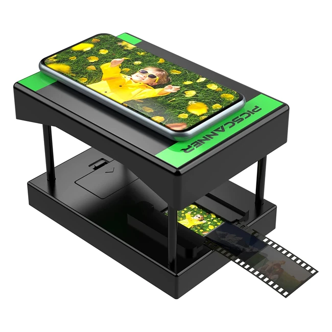 Scanner de négatifs et diapositives 35mm - Convertit vos négatifs et diapositives en photos numériques - Portable et pliable