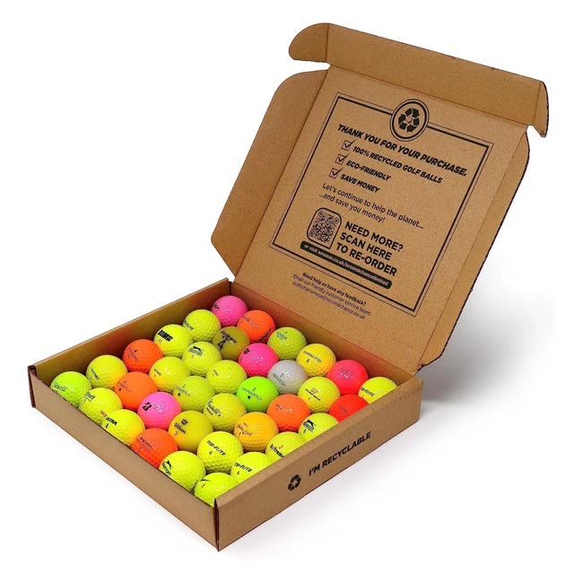 Premium Quality Optic Coloured Golf Balls - Grade A - Second Chance