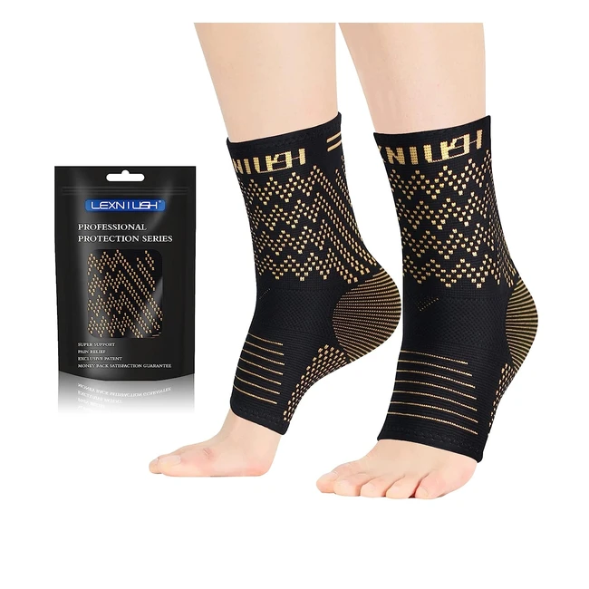 Copper Ankle Support Brace for Women/Men - Plantar Fasciitis Socks - Ankle Compression Socks - Joint Pain Relief