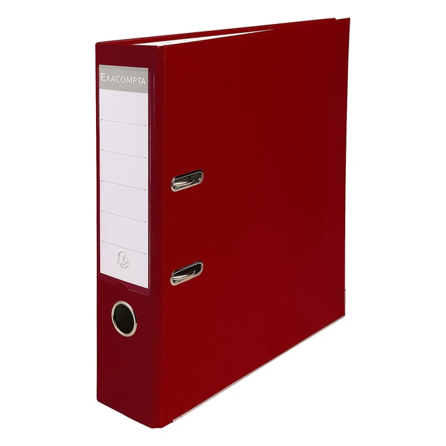 Exacompta 918418B PP Lever Arch File - 320x290mm - A4 Size - 75mm Spine - Burgundy
