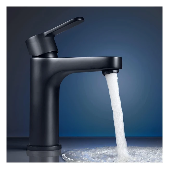 Grifo lavabo negro sencillo - CECIPA - Ref. 1125 - Ahorro de agua - Diseño clásico