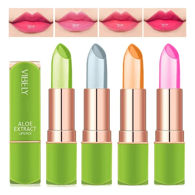 Organic Aloe Vera Moisturizing Crystal Jelly Lipsticks Set - Long Lasting Lip Balm