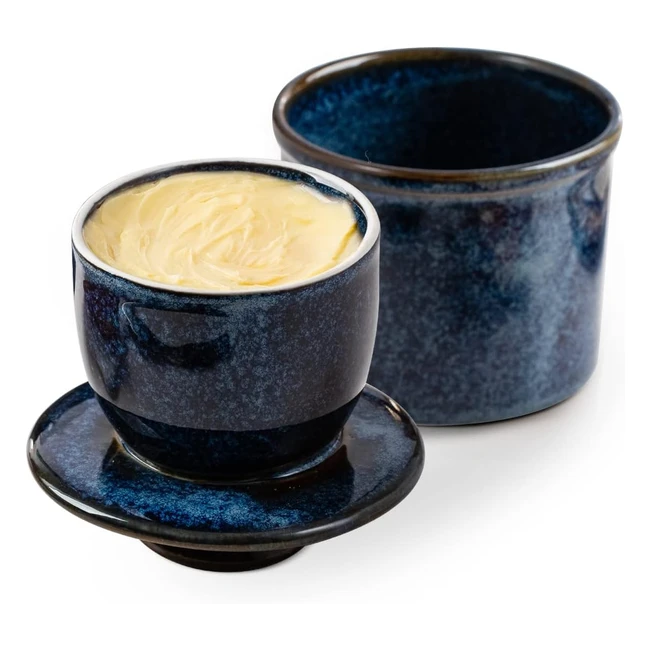 Reactive Glaze Butter Crock - Fresh Spreadable Butter Anytime - Home Decor - Fre
