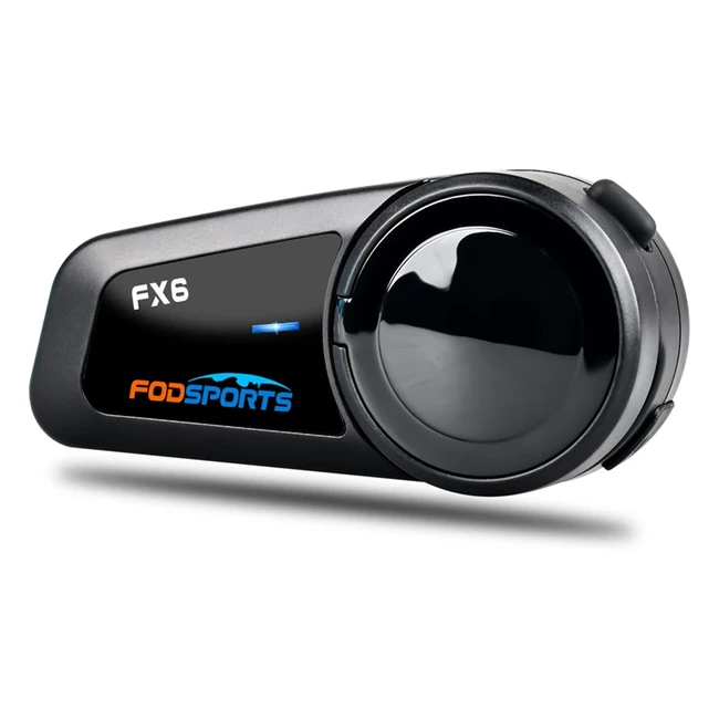 Fodsports FX6 Intercom Moto Duo - Kit Bluetooth Casque Moto - Main Libre Moto Bluetooth - 1000m Communication Systèmes avec MP3 GPS FM Radio
