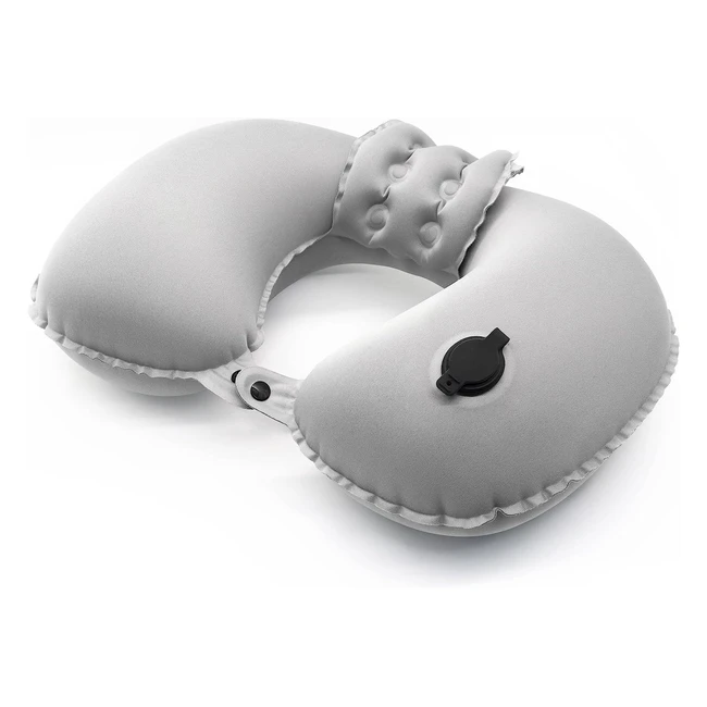 Coussin cervical gonflable LeafLai - Compact et entièrement réglable - Soutien facile dans les avions, voitures et trains