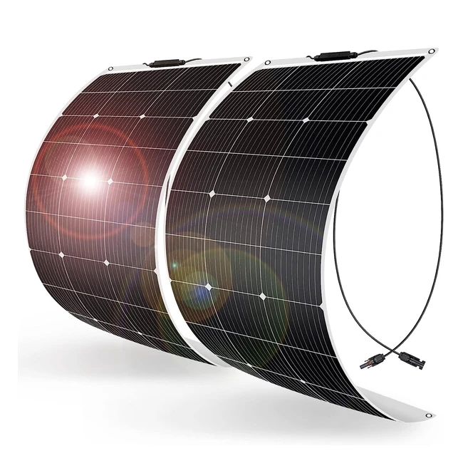 Pannello Solare Flessibile Dokio 100W 18V Monocristallino ETFE per Batteria 12V 