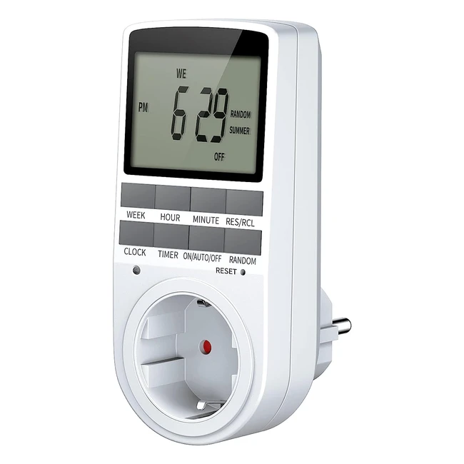 Presa Timer Programmabile Digitale - Risparmia Energia - Ampio Display LCD - 16A3680W