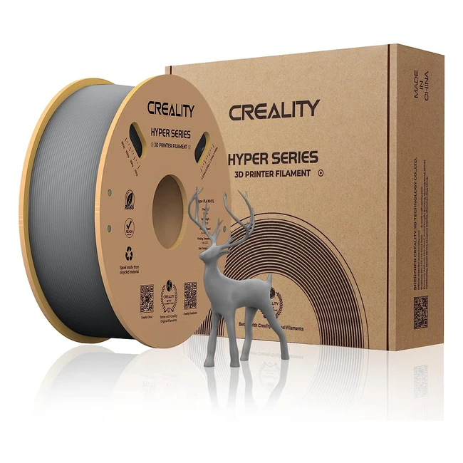 Hyper PLA Filament for Highspeed 3D Printing - Durable & Resistant - 22lbs Spool - Gray