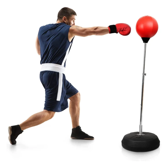 Dripex Punching Bag with Stand - Adjustable Speed Reflex Training Bag for Adults