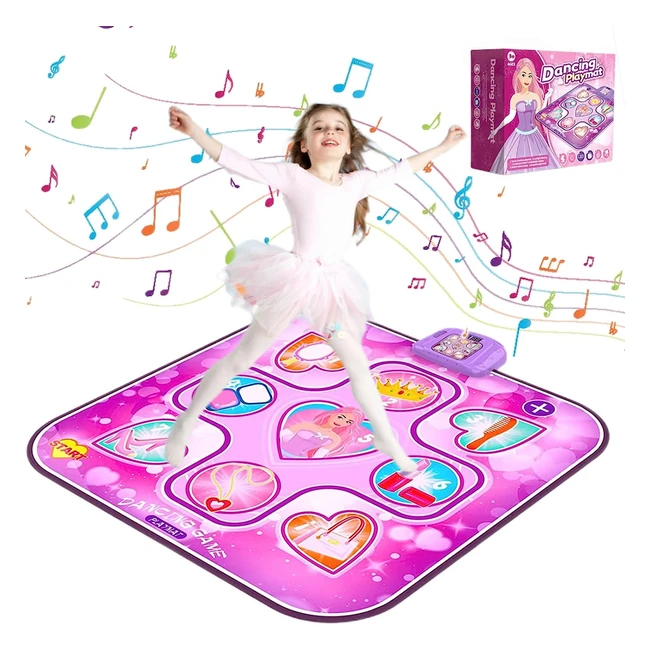 Alfombra de Baile para Niñas con 6 Modos de Juego y Música Incorporada - Juguete Manta de Baile Musical
