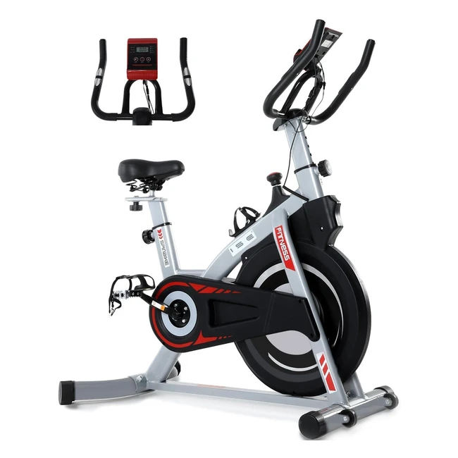 Cyclette ISE da fitness con volano 10 kg ergonomica sella e manubrio regolabil