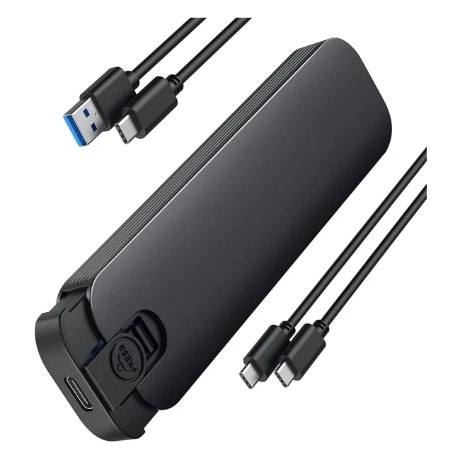 Boîtier SSD M.2 NVMe Adaptateur 10Gbps USB 3.2 Gen 2 Externe pour 2230/2242/2260/2280 M.2 NVMe/SATA SSD M-Key/M-B Key - Supporte UASP - Câbles inclus