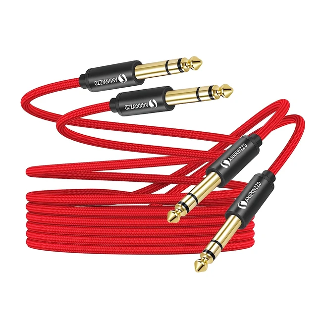 Cable de altavoz profesional 2m - 2 pack 635mm a 635mm para guitarra elctr