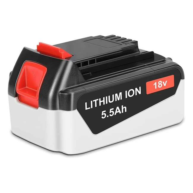 Batterie lithium-ion 18V 55Ah compatible Black+Decker - Faible autodécharge