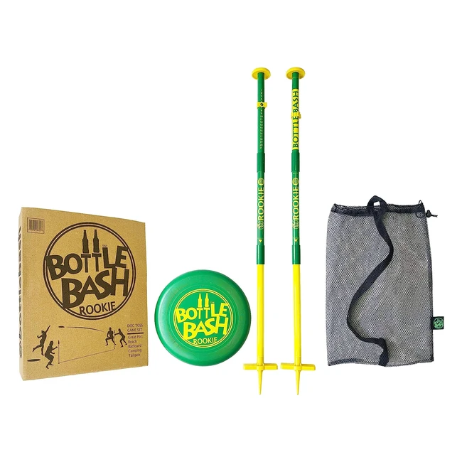 Bottle Bash Rookie Outdoor Flying Disc Game - Fun for Family & Kids - Beach & Backyard Game - #1 Disc Toss Game